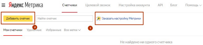 Установка Яндекс счетчика